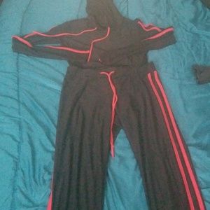 Black and red two piece